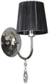 SORENTO LAMPA KINKIET 1X40W E14 CHROM ABAŻUR CZARNY | Candellux 21-38036