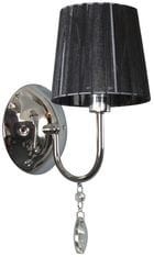 SORENTO LAMPA KINKIET 1X40W E14 CHROM ABAŻUR CZARNY | Candellux 21-38036