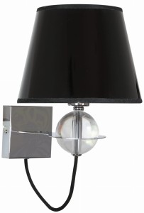 TESORO LAMPA KINKIET 1X40W E14 CZARNY ZŁOTY SRODEK | Candellux 21-29508