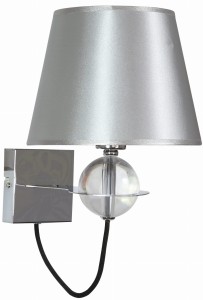 TESORO LAMPA KINKIET 1X40W E14 SREBRNY | Candellux 21-29522
