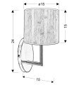 TIMBER LAMPA KINKIET 1X40W E14 SOSNA | Candellux 21-56729