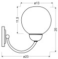 TOBAGO LAMPA KINKIET 1X60W E27 SATYNA | Candellux 21-25487