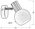 TURNO LAMPA KINKIET 1X40W E14 CHROM | Candellux 91-94189