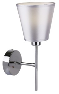 VOX LAMPA KINKIET 1X40W E14 CHROM Z ABAŻUREM | Candellux 21-70616