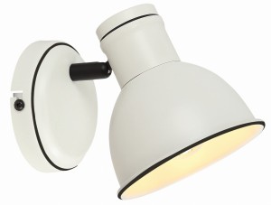 ZUMBA KINKIET 1X40W E14 BIAŁY+CZARNY | Candellux 91-72115