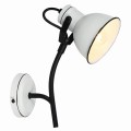ZUMBA LAMPA KINKIET NA WYSIĘGNIKU 1X40W E14 BIAŁY+CZARNY | Candellux 91-72122