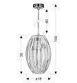 ABUKO LAMPA WISZĄCA 1X60W E27 BRĄZOWY MAŁY | Candellux 31-55043