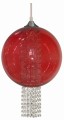 ALLANI LAMPA WISZĄCA 25 1X60W E27 CZERWONY Z KRYSZTAŁKAMI | Candellux 31-26699