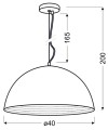 AMALFI LAMPA WISZĄCA 40 1X60W E27 MIEDZIANY | Candellux 31-26392