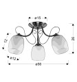 AMBA LAMPA SUFITOWA 3X40W E27 BIAŁY | Candellux 33-78025