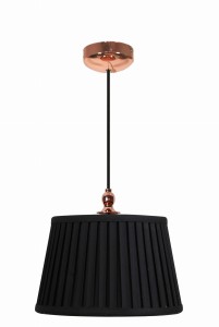 AMORE LAMPA WISZĄCA 1X60W E27 STOŻEK CZARNY | Candellux 31-39378