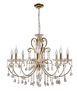 AURORA LAMPA WISZĄCA 8*40W E14 ZŁOTO | Candellux 38-98644