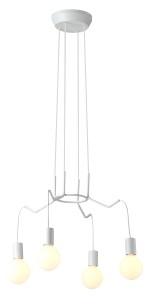 BASSO LAMPA WISZĄCA 4X40W E27 BIAŁY MATOWY | Candellux 34-71002
