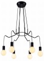 BASSO LAMPA WISZĄCA 6X40W E27 CZARNY MATOWY | Candellux 36-71033