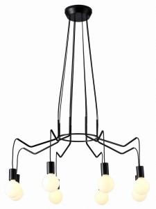 BASSO LAMPA WISZĄCA 8X40W E27 CZARNY MATOWY | Candellux 38-71057