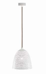 BENE LAMPA WISZĄCA 20/21 STOŻEK 1X60W E27 AŻUROWY BIAŁY | Candellux 31-70340