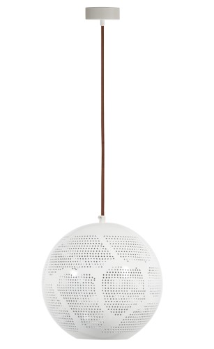 BENE LAMPA WISZĄCA 25 KULA W 1X60W E27 AŻUROWY BIAŁY | Candellux 31-70579