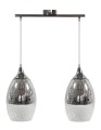CELIA LAMPA WISZĄCA 2X60W E27 SREBRNY | Candellux 32-51578