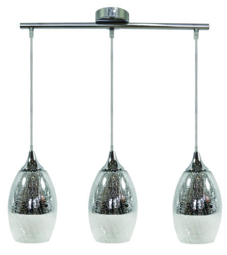 CELIA LAMPA WISZĄCA 3X60W E27 SREBRNY | Candellux 33-51585