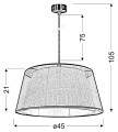CHARLIE LAMPA WISZĄCA 45 1X60W E27 ZŁOTY | Candellux 31-24961