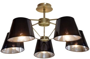 CORTEZ LAMPA WISZĄCA 5X40W E14 PATYNA | Candellux 35-54999