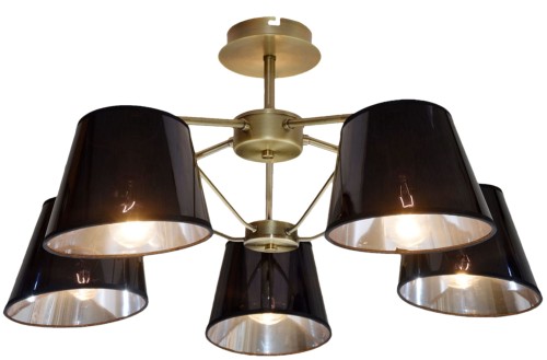 CORTEZ LAMPA WISZĄCA 5X40W E14 PATYNA | Candellux 35-54999