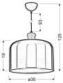 DICTORIA LAMPA WISZĄCA 30 1X40W E27 BRĄZOWY | Candellux 31-58447