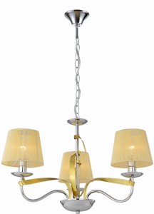 DIVA LAMPA WISZĄCA 3X40W E14 CHROM/ZŁOTY | Candellux 33-55057
