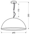 DORADA LAMPA WISZĄCA 40 1X60W E27 CHROM | Candellux 31-26378