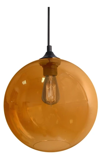 EDISON LAMPA WISZĄCA 25 1X60W E27 BURSZTYNOWY + ŻARÓWKA | Candellux 31-21397