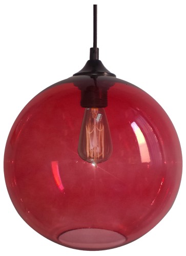 EDISON LAMPA WISZĄCA 25 1X60W E27 CZERWONY + ŻARÓWKA | Candellux 31-21410