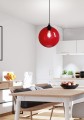 EDISON LAMPA WISZĄCA 25 1X60W E27 CZERWONY + ŻARÓWKA | Candellux 31-21410
