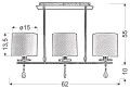 ESTERA LAMPA SUFITOWA 3X40W E14 CHROM | Candellux 33-11510