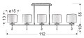 ESTERA LAMPA SUFITOWA 5X40W E14 CHROM | Candellux 35-11527