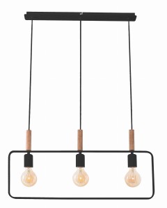 FRAME LAMPA WISZĄCA 3X60W E27 CZARNY | Candellux 33-73525