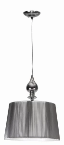 GILLENIA LAMPA WISZĄCA 1X60W E27 SREBRNA | Candellux 31-07155