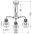 GLIVA LAMPA WISZĄCA 3X60W E27 CHROM (BEZ ŻARÓWEK) | Candellux 33-58539