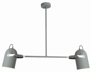 GRAY LAMPA WISZĄCA 2X40W E27 SZARY | Candellux 32-66510