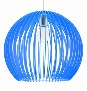 HAGA LAMPA WISZĄCA 1X60W E27 36X36X110 NIEBIESKI | Candellux 31-50345