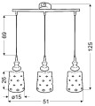 HAMP LAMPA WISZĄCA 3X60W E27 BIAŁY | Candellux 33-51943