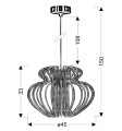 IMPERIA LAMPA WISZĄCA 1X60W E27 450X330 MAŁA CZERWONA PROMOCJA | Candellux 31-36608