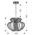 IMPERIA LAMPA WISZĄCA 1X60W E27 450X330 MAŁA NIEBIESKA PROMOCJA | Candellux 31-36592