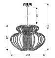 IMPERIA LAMPA WISZĄCA 1X60W E27 520X420 DUŻA NIEBIESKA PROMOCJA | Candellux 31-36561