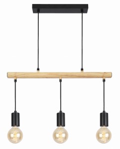 IZZY LAMPA WISZĄCA 3X60W E27 CZARNY | Candellux 33-78063