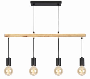 IZZY LAMPA WISZĄCA 4X60W E27 CZARNY | Candellux 34-77929