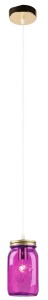 JARS LAMPA WISZĄCA 10 1X40W E14 KLOSZ FIOLETOWY | Candellux 31-42958