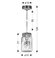 JARS LAMPA WISZĄCA 10 1X40W E14 KLOSZ FIOLETOWY | Candellux 31-42958