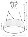 KIOTO LAMPA WISZĄCA 40 3X40W E27 KREMOWY | Candellux 31-67739
