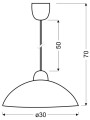 LAKONIA LAMPA WISZĄCA 30 1X60W E27 | Candellux 31-48205