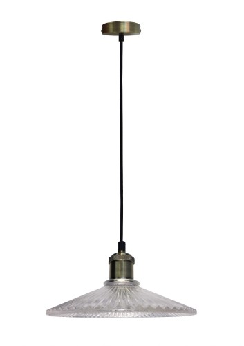 LAMPA WISZĄCA CHESTER 210mm 1 BEZBARWNY PATYNA | Candellux 50101271